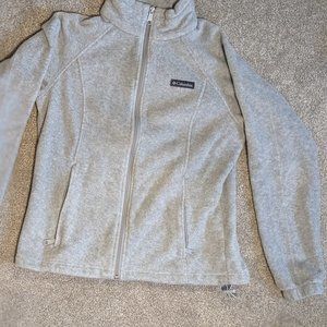 Columbia Women's Fleece Gray Full Zipper Jacket Petite Medium